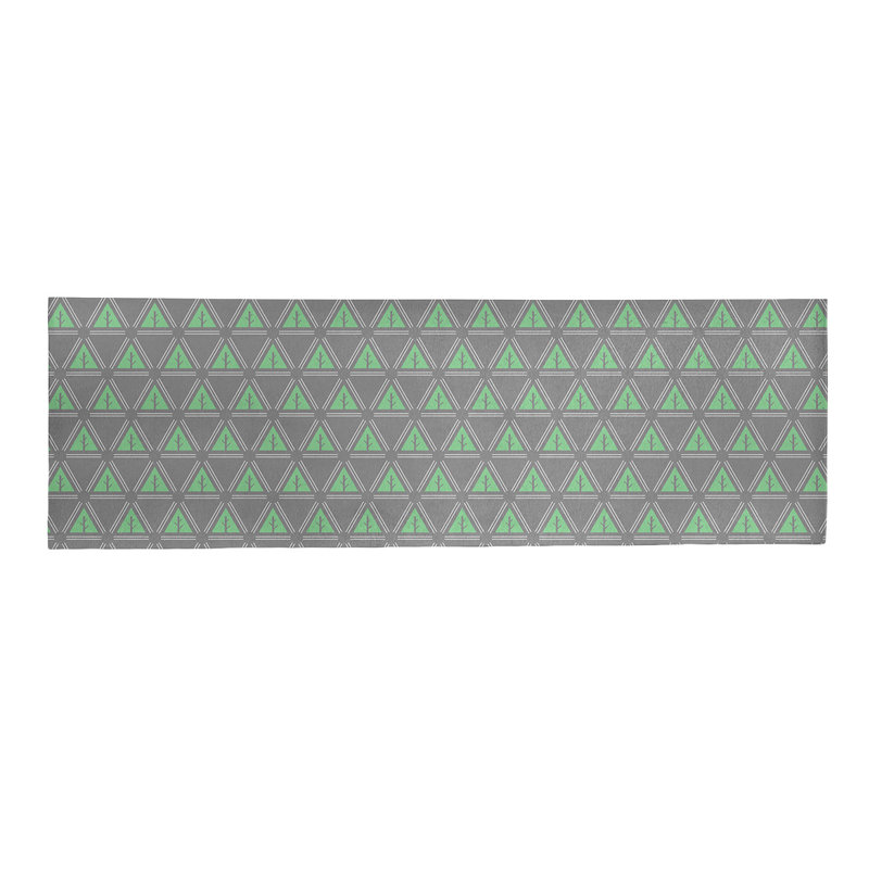 Tapis gris/vert à arbres minimalistes, Tapis de couloir 2 pi 5 po x 8 pi