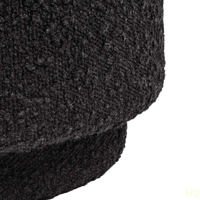 Repose-pieds avec repose-pieds Fuji, Bouclé noir