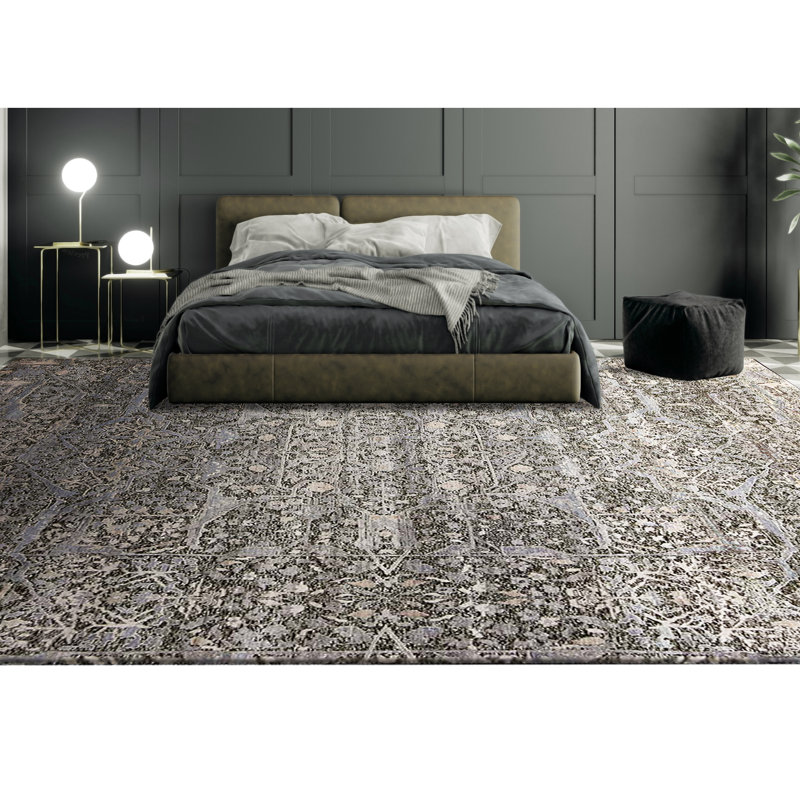 Floral Area Rug, Rectangle 9' x 12'
