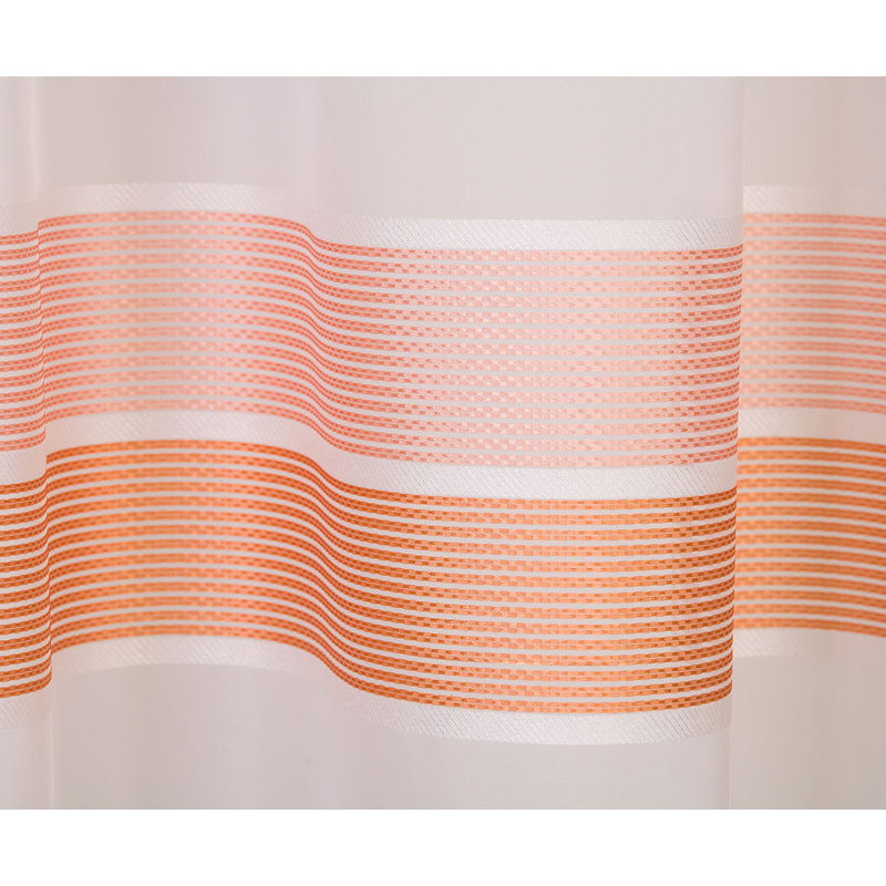 Sanostee Semi Sheer Curtain, Orange/Grey