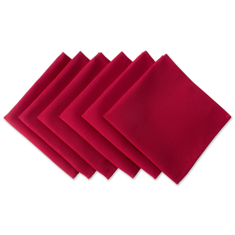 Polyester Square Napkin, Red