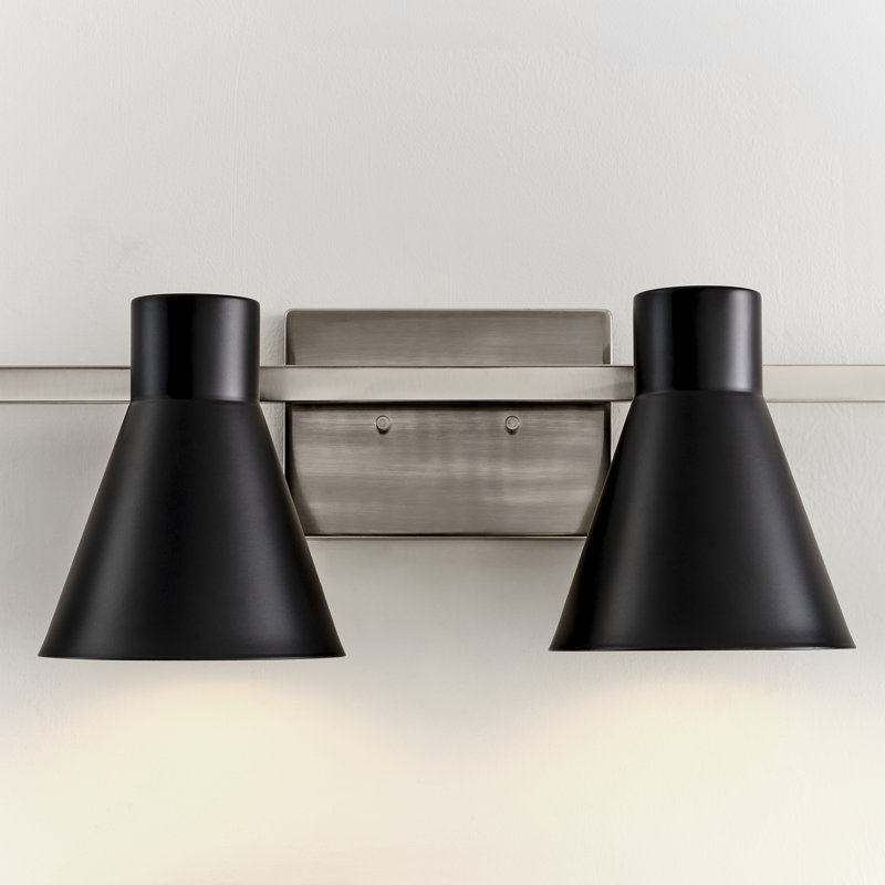 Byers Black and Nickel 4-Light Dimmable Vanity Fixture