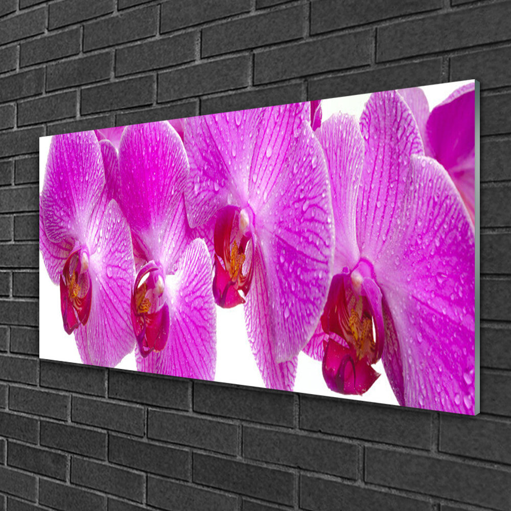 Glasbild Floral Blumen