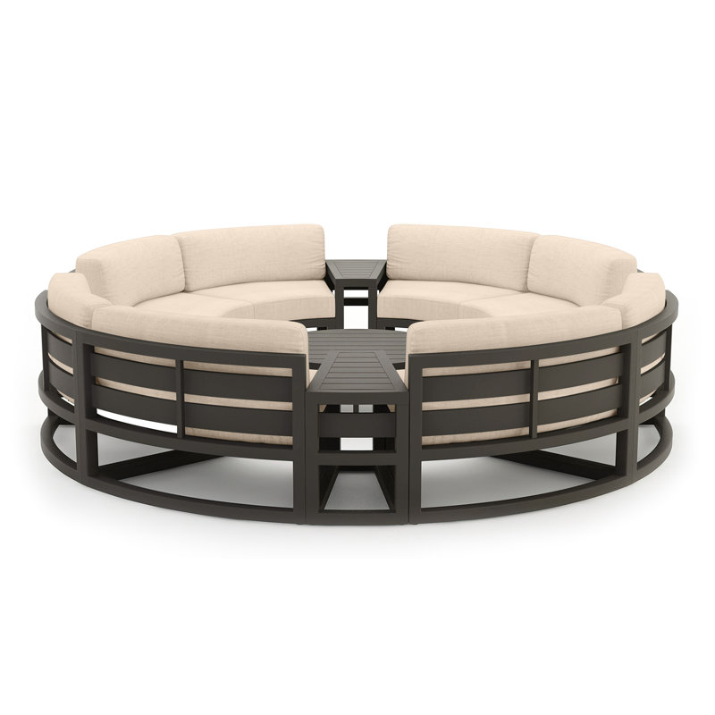 Avion Outdoor 7 - Piece Conversation Set, Slate, Cast Silver Sunbrella®