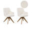49cm H Boucle Upholstered Upholstered Back Armchair in White