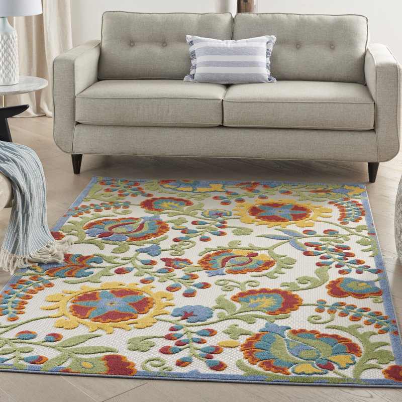 Aaryon Floral Indoor Rug, Rectangle 3'6" x 5'6"