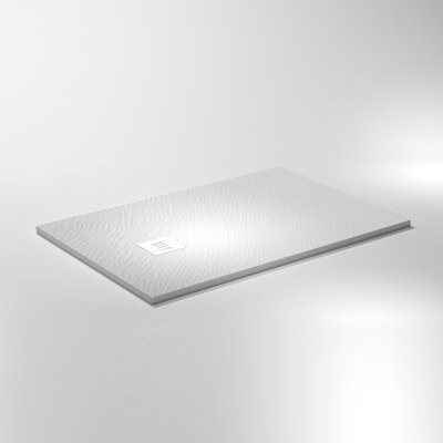 Base de douche réversible à surface solide 48 po x 32 po Kiara