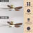 51" Dimmable Vintage Gold & Walnut 5-Blade LED Ceiling Fan with Remote
