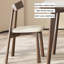 Ensemble de table rectangulaire simple et moderne en bois massif-111096775