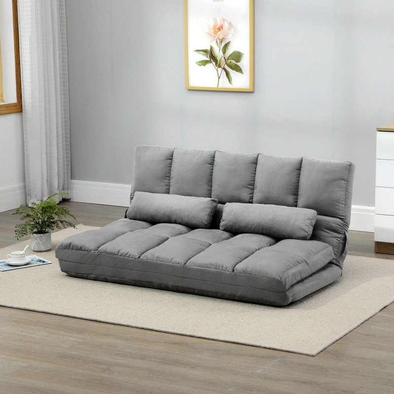 Canapé HOMcom, canapé-lit pliant, chaise longue d'invité avec 2 coussins, dossier et appui-tête réglables