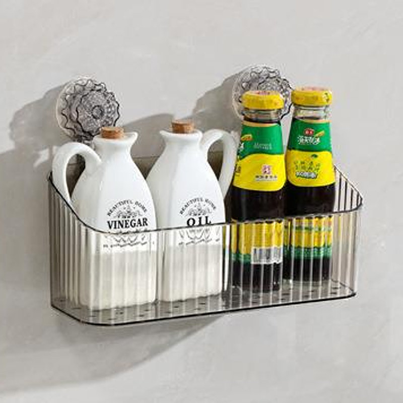 Organisateur de douche à ventouse, Gris