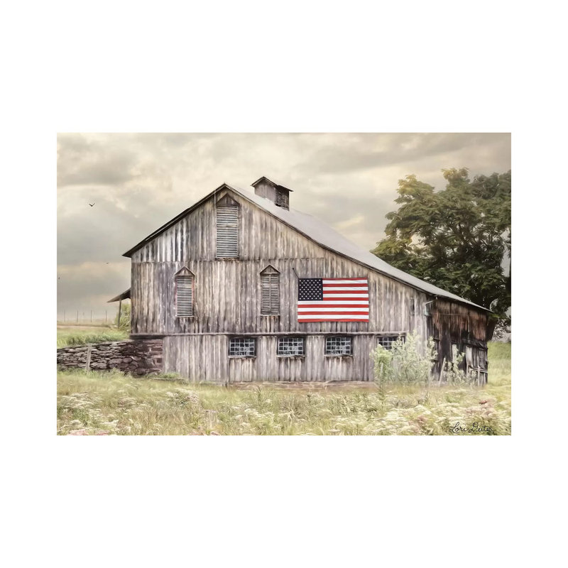 Reproduction de photo « rural Virginia Barn » par Lori Deiter, H 18 po x l 26 po x P 1,5 po, Toile tendue, Pas de tapis