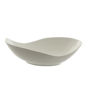 Fleur de Lis Living Crain Authentic Italian Fruit Bowl, Size: Large, White