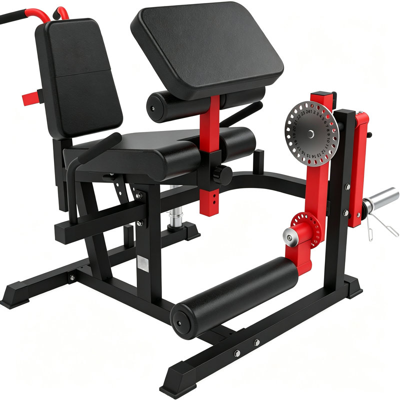 Machine réglable pour allonger et recourber les jambes avec station Bicep Preacher, 550 LBS à plat, Entraînement multi-positions pour quads, ischias, mollets, équipement d'entraînement à domicile