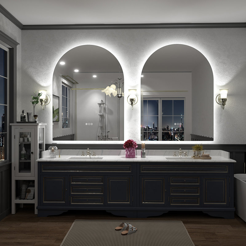 Aevar LED Lighted Wall Mirror, 48" x 36"
