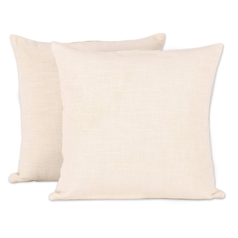 Sequined Cotton Pillow Cover