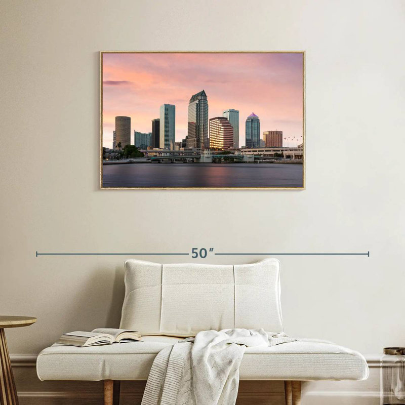 Tampa Bay, Cadre flottant en bois naturel, 37 po x 25 po
