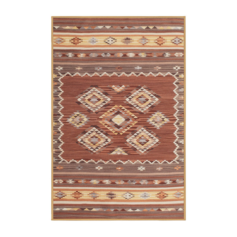 Tapis brun contemporain Lizard, Rectangle 3 pi x 5 pi