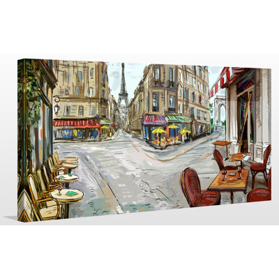 «Day in Paris», reproduction d'art sur toile tendue