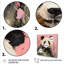 Panda blanc et rose en fleurs III - art mural animal panda-155992034-155992033