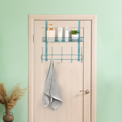 Judeth Stainless Steel Over-the-Door 10 - Hook Wall Mounted Coat Rack