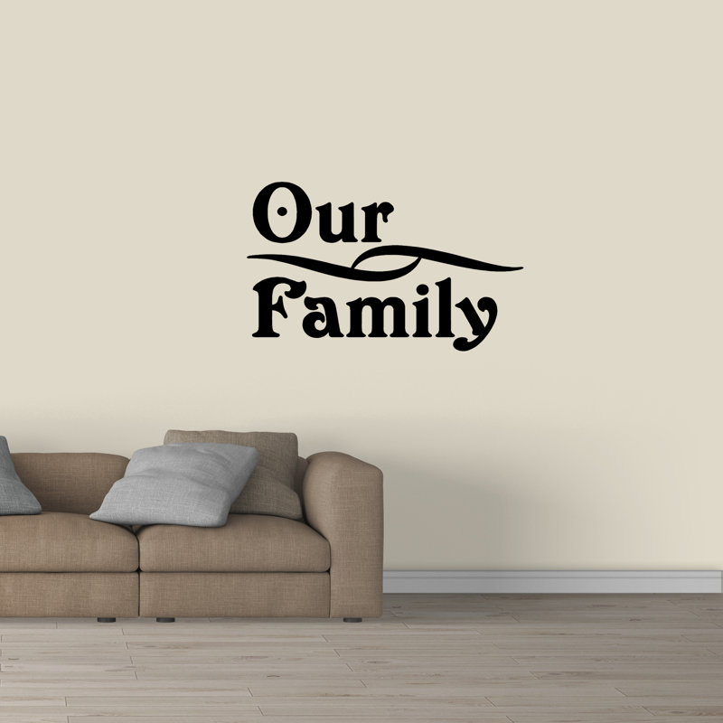 Adhésif décoratif «Our Family», Noir
