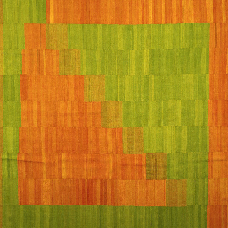 Tapis contemporains jaunes lavables à la machine 1172, Carré 3 pi