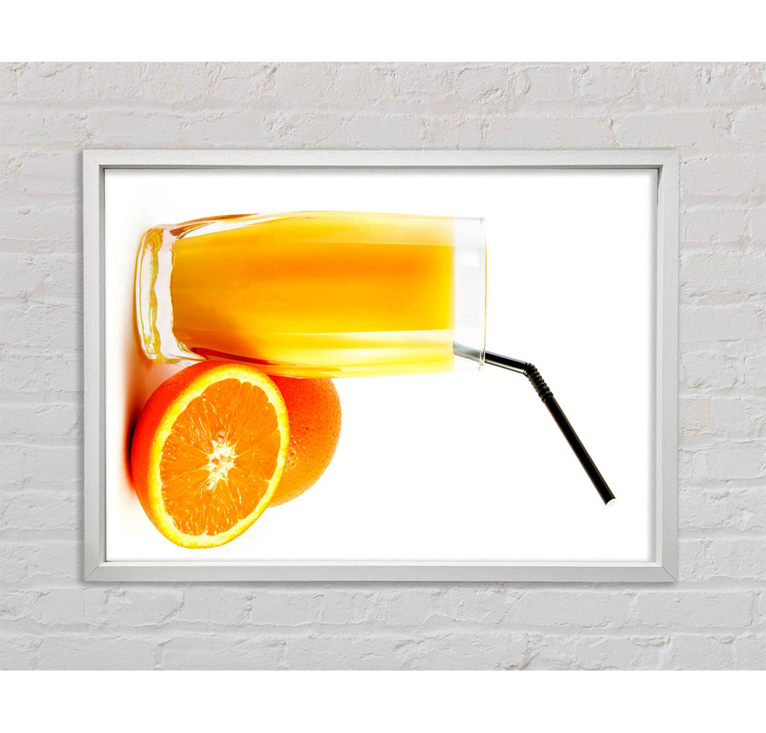 Orangensaft - Einzelner Bilderrahmen Kunstdrucke auf Leinwand