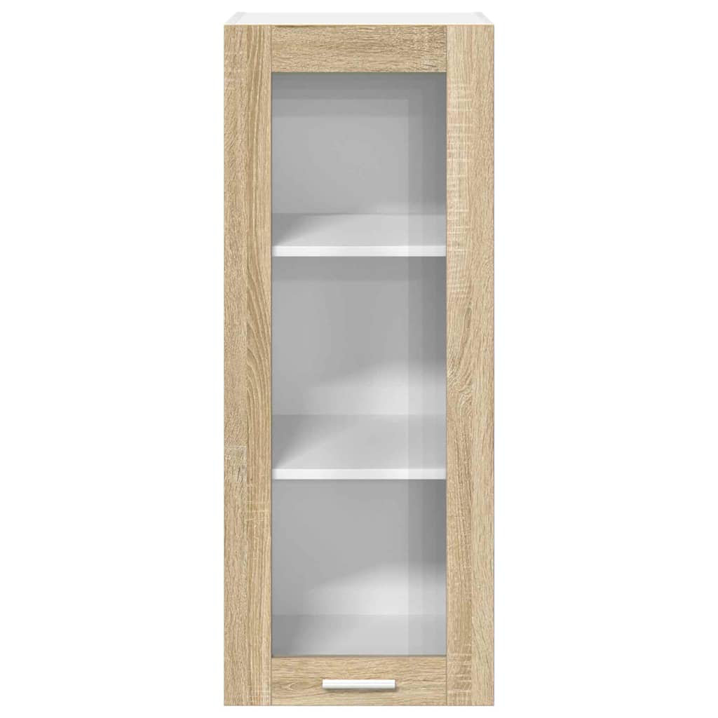 Vidaxl Hanging Cabinet With Storage Riga Smoked Oak 40 X 31 X 100 Cm