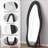 Full Length Mirror, 63" X 24" Floor Mirror/ Wall Mirror, Flannel Wrapped Wooden Frame Floor Mirror,Irregular Wavy Mirror Standing/Halling Large Wall Mirror For Bedroom,Living Room, Dressing Room-2060407026