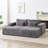 87" Oversized Sectional Lounge Chaise ,No Assembly Required,Cloud Plush Loveseat With Reclining Sofa Bed,Fluffy Modern Sleeper Chair For Indoor Living Room Bedroom-850826188