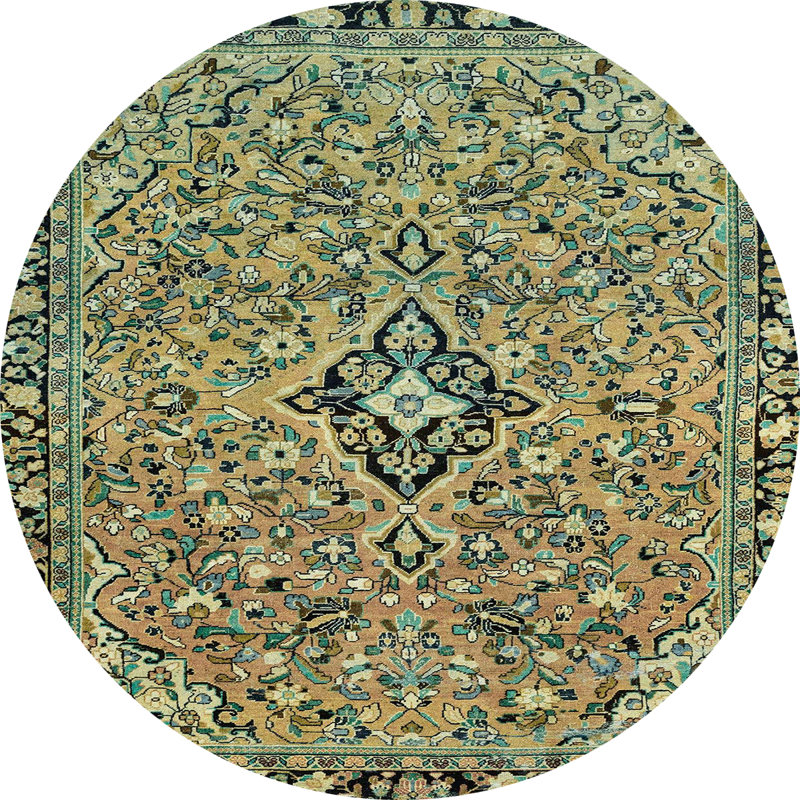 Abstract Indoor Rug, Round 8'