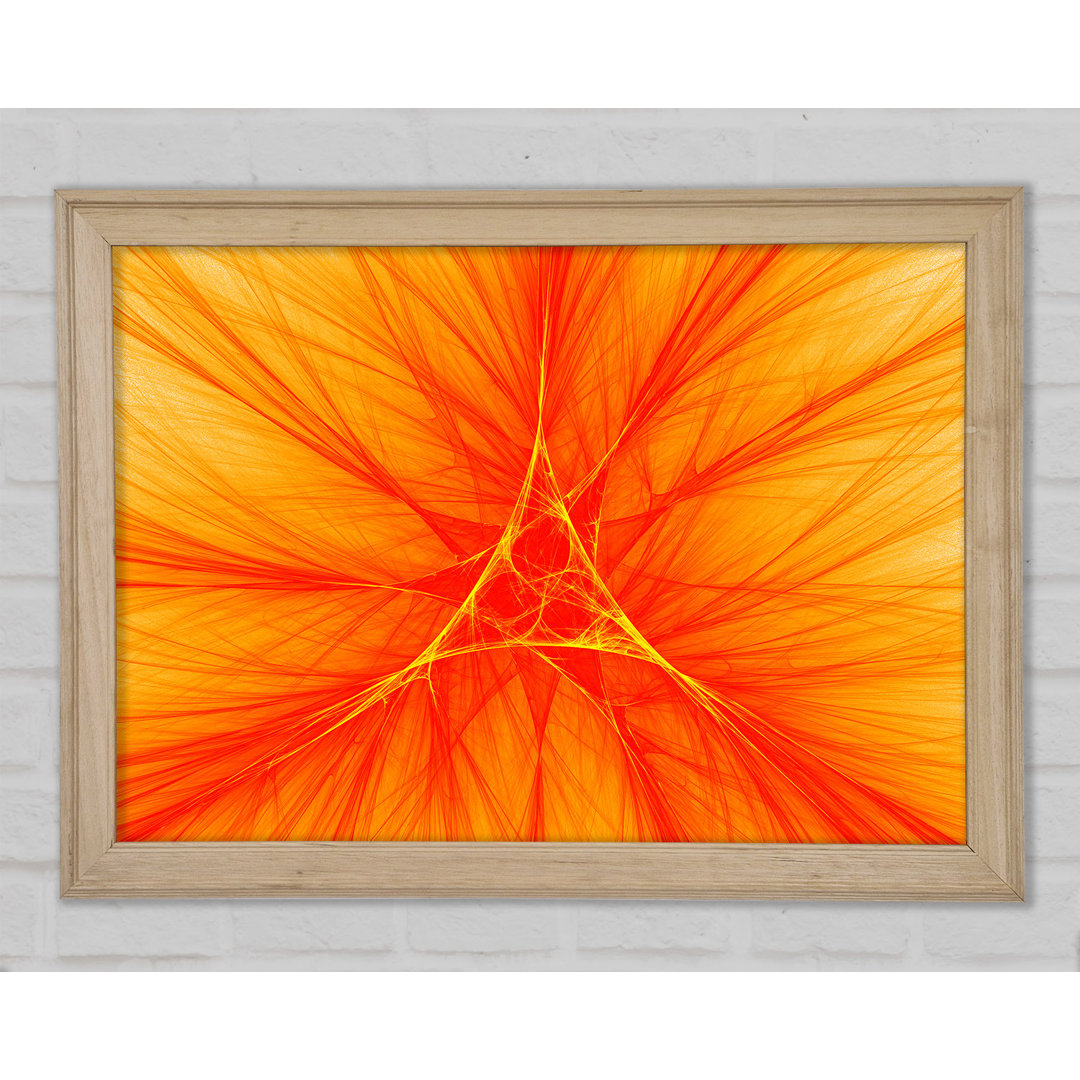 Triangle Of Life Orange - Einzelne Bilderrahmen Kunstdrucke