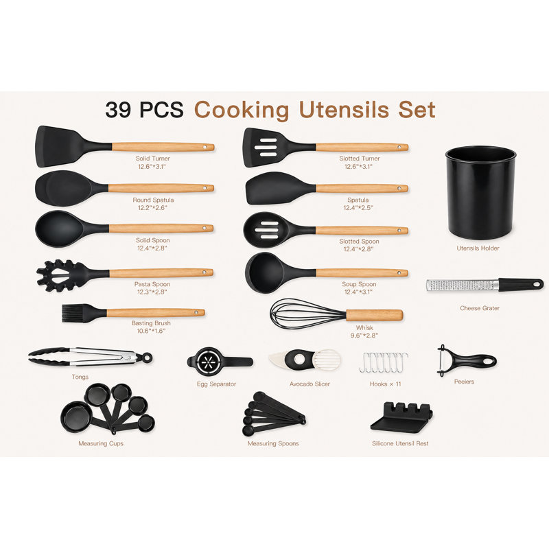 Ensemble d'ustensiles de cuisine 39 pièces