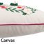 Housse de coussin en toile brodée 