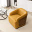 Fauteuil demi-tonneau pivotant en similicuir Broderic-1979426731