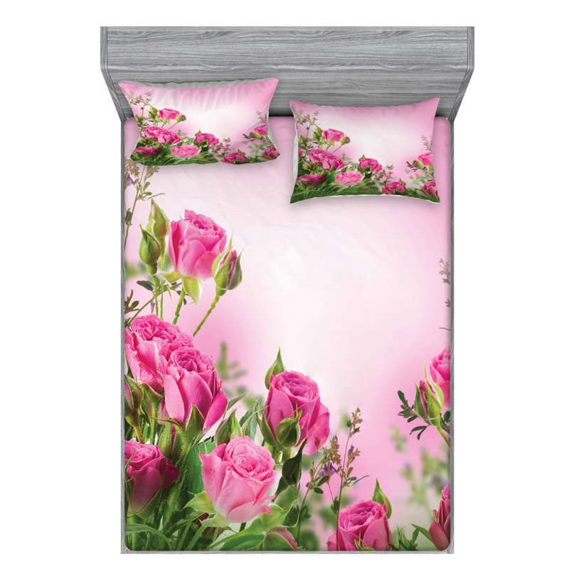 Microfiber Floral Sheet Set
