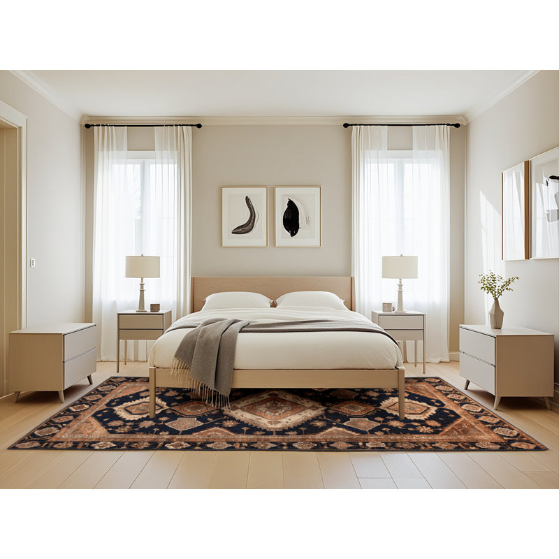 Tapis brun lavable à la machine, Rectangle de 5 pi x 8 pi
