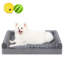 Grand lit pour chien orthopédique lavable et 2 jouets interactifs pour chien