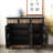 Modern Black Solid Wood Accent Cabinet