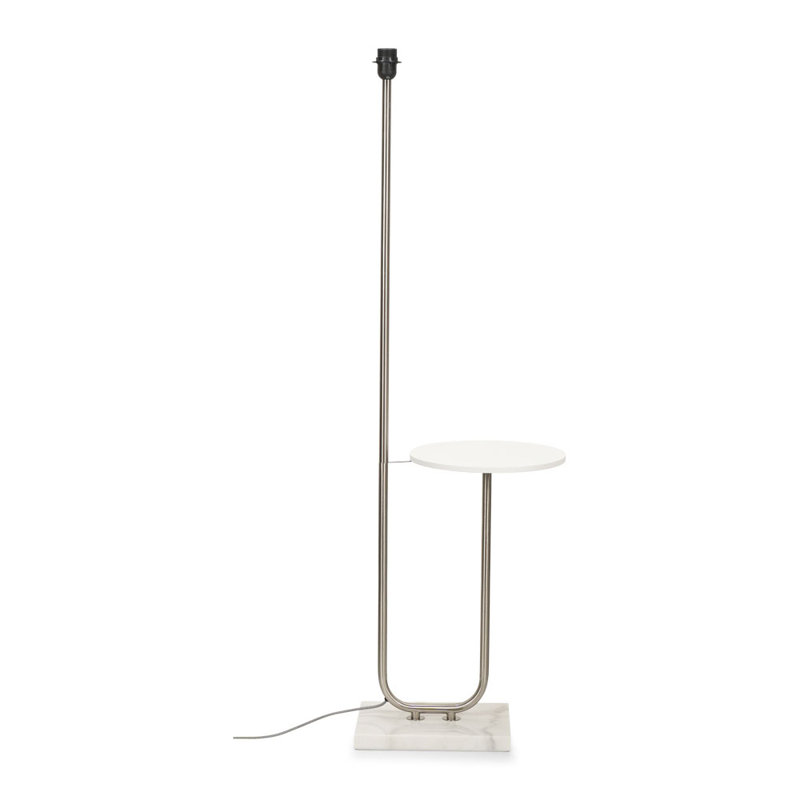 Bashar 131Cm Tray Table Floor Lamp (base only), Chrome