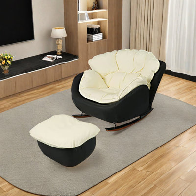 Chaise berçante imperméable en cuir Nano