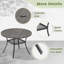 Ensemble repas 5 pièces pour table ronde d'extérieur avec chaise pivotante-103707608