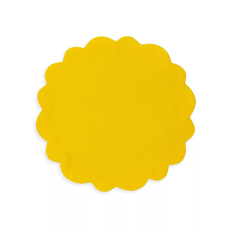 Sunflower Scallop Placemat, Yellow