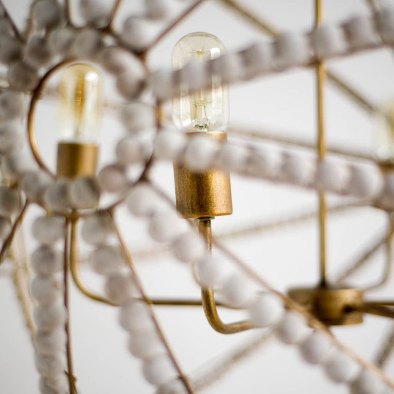 6 - Light Chandelier, White