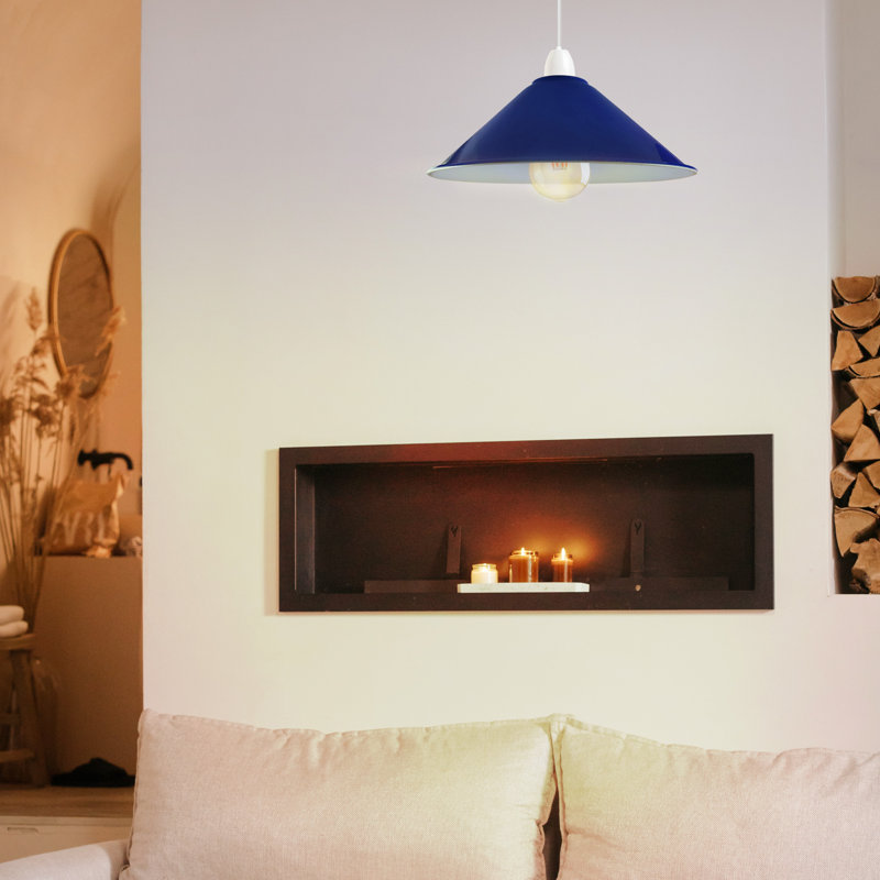 Nikias 10cm H Metal Cone Shape Lamp Shade ( Uno ), Navy