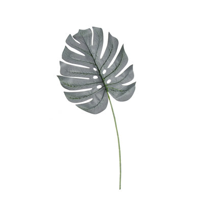 Artificial Frosted Philodendron Monstera Leaf Stem