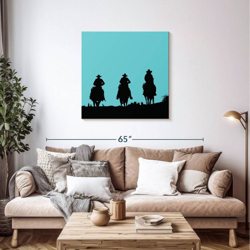Lelar Western Cowboy Trio, 36" H x 36" W