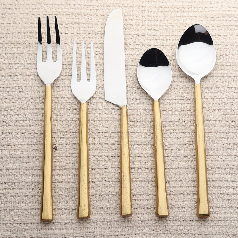 Mercer41 Sundance Flatware, 5-Pc. Place Setting, Gold
