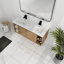 De meuble-lavabo mural double avec éviers doubles - Design moderne, portes à fermeture douce